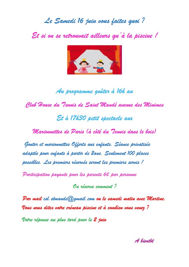 Le 16 juin vous faites quoi